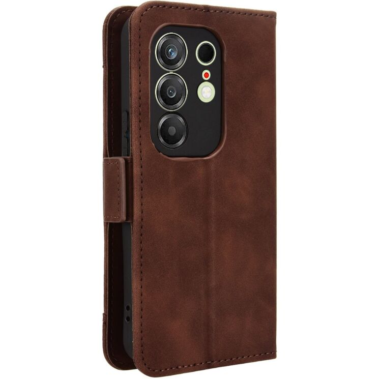 Чехол-книжка с карманами Deexe Wallet Stand для TECNO Camon 50 - Brown: фото 7 из 15