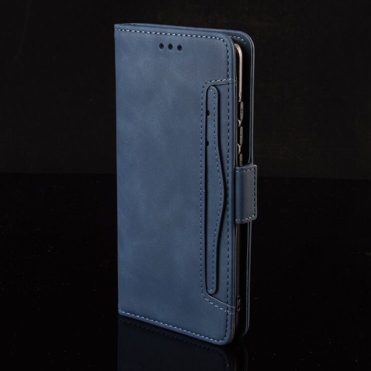 Чехол-книжка с карманами Deexe Wallet Stand для Xiaomi Redmi Note 15 Pro Plus / Poco M8 Pro 5G - Blue: фото 2 из 17