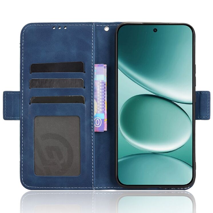 Чехол-книжка с карманами Deexe Wallet Stand для Xiaomi Redmi Note 15 Pro Plus / Poco M8 Pro 5G - Blue: фото 5 из 17