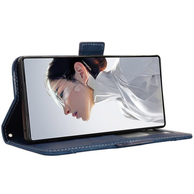 Чохол-книжка з кишеньками Deexe Wallet Stand для ZTE Nubia Red Magic 11 Air - Blue (423107L) Чохол-книжка з кишеньками Deexe Wallet Stand для ZTE Nubia Red Magic 11 Air - Blue: фото 5 з 16