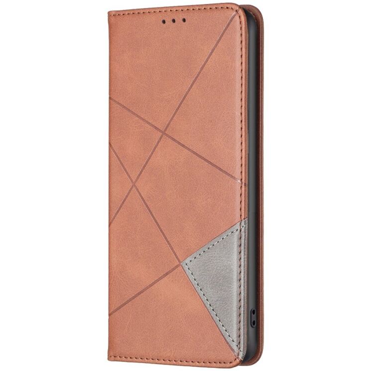 Чехол-книжка с карманами UniCase Geometric Pattern для Google Pixel 10a - Brown: фото 2 из 10
