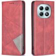 Чехол-книжка с карманами UniCase Geometric Pattern для Xiaomi Redmi Note 15 (4G/5G) / Poco M8 - Red (404636R)