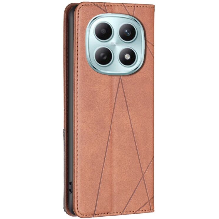 Чехол-книжка с карманами UniCase Geometric Pattern для Xiaomi Redmi Note 15 Pro 5G - Brown: фото 3 из 10