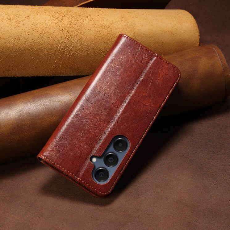 Чехол-книжка с карманами UniCase Leather Wallet для Samsung Galaxy S26 (S942) - Brown: фото 8 из 8