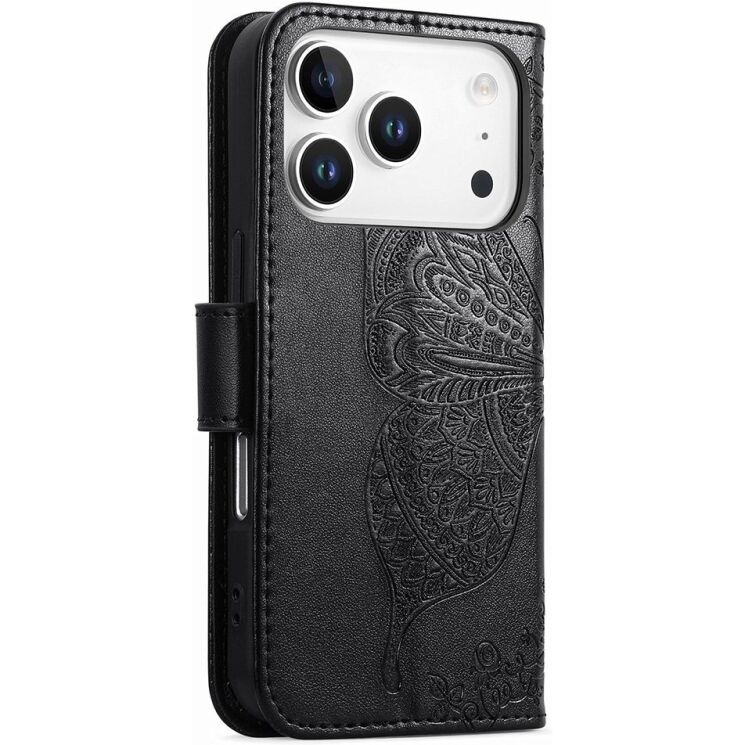 Чохол-книжка з малюнком UniCase Butterfly Pattern для iPhone 18 Pro / 17 Pro - Black (423624B) Чохол-книжка з малюнком UniCase Butterfly Pattern для iPhone 18 Pro / 17 Pro - Black: фото 6 з 9