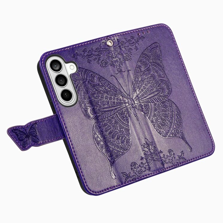 Чохол-книжка з малюнком UniCase Butterfly Pattern для Samsung Galaxy A57 (A576) - Dark Purple: фото 4 з 10