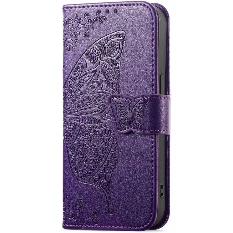 Чохол-книжка з малюнком UniCase Butterfly Pattern для Samsung Galaxy A57 (A576) - Dark Purple: фото 6 з 10