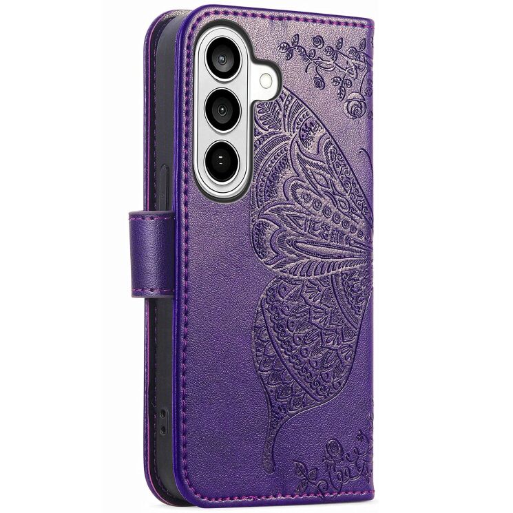Чохол-книжка з малюнком UniCase Butterfly Pattern для Samsung Galaxy A57 (A576) - Dark Purple: фото 7 з 10