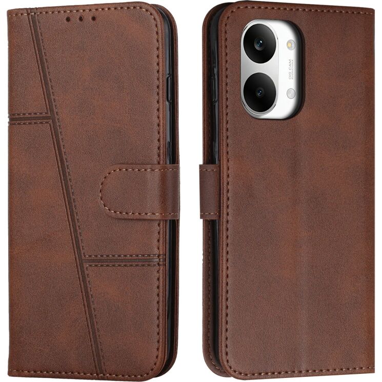 Чехол-книжка с застежкой UniCase Jet Cover для Xiaomi Poco X8 Pro Max - Brown: фото 1 из 10