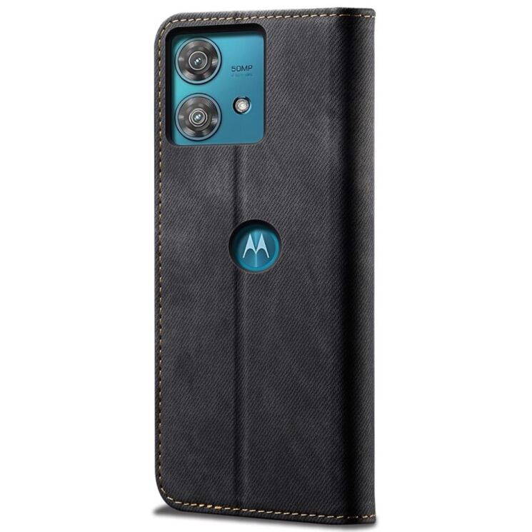 Чехол-книжка UniCase Jeans Wallet для Motorola Edge 40 Neo - Black: фото 6 из 6