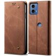 Чехол-книжка UniCase Jeans Wallet для Motorola Edge 50 Fusion - Coffee (354209C)