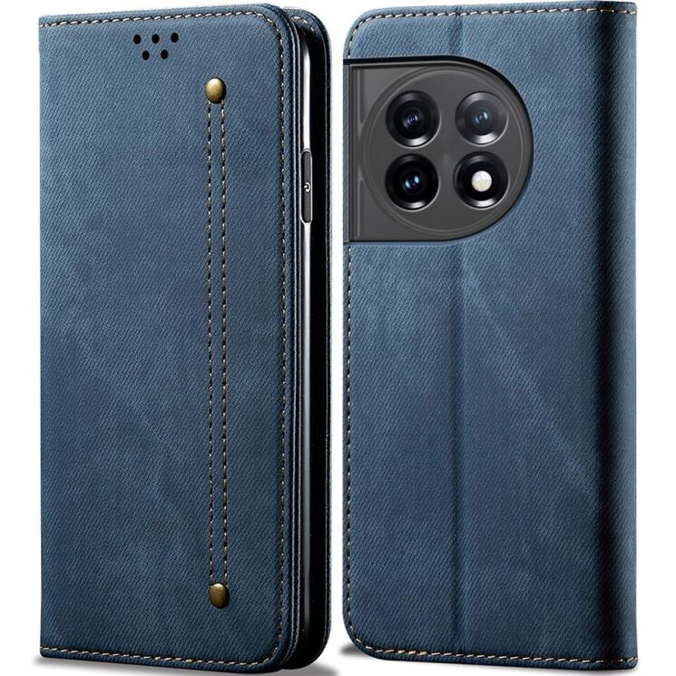 Чохол-книжка UniCase Jeans Wallet для OnePlus 11 - Blue: фото 1 з 7