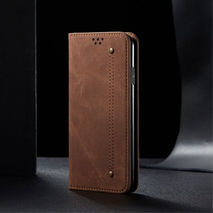 Чехол-книжка UniCase Jeans Wallet для OnePlus Nord N200 - Brown: фото 8 из 13