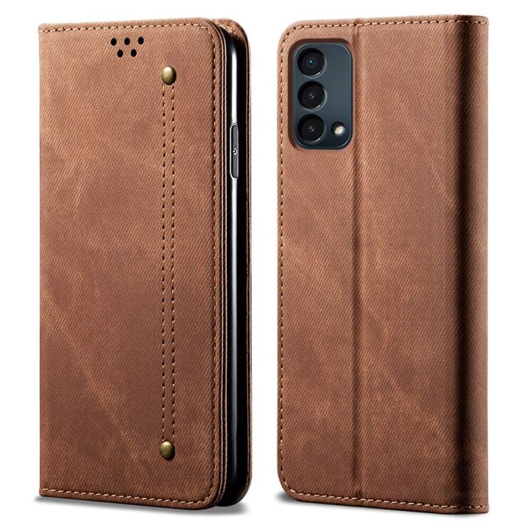 Чехол-книжка UniCase Jeans Wallet для OnePlus Nord N200 - Brown: фото 2 из 13