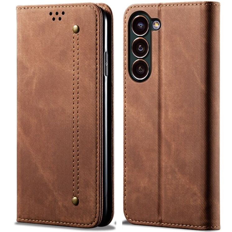 Чохол-книжка UniCase Jeans Wallet для Samsung Galaxy S24 Plus - Coffee: фото 1 з 6