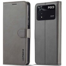 Чехол LC.IMEEKE Wallet Case для Xiaomi Poco M4 Pro 4G - Grey: фото 1 из 8