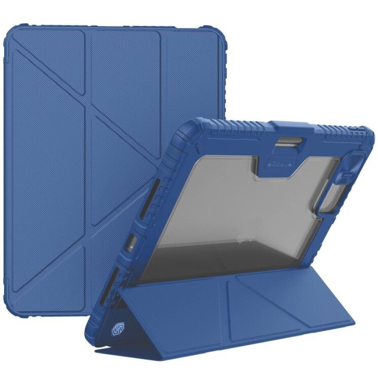 Чехол NILLKIN Bumper Leather Case Pro для Apple iPad Pro 11 (2024) - Blue: фото 1 из 21