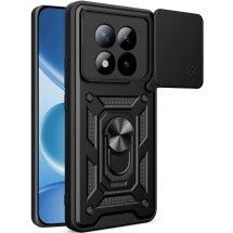 Чехол с защитой камеры Deexe Armor Shield для Xiaomi Redmi Note 15 Pro Plus / Poco M8 Pro 5G - Black: фото 1 из 10