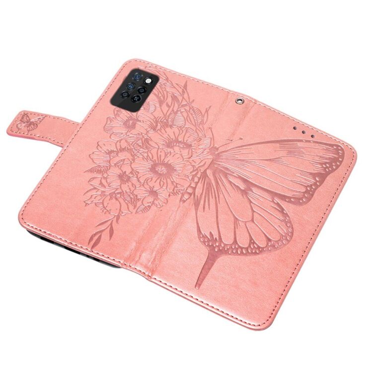 Чехол-книжка с рисунком UniCase Butterfly Pattern для Infinix Note 10 Pro (X695C) - Rose Gold: фото 8 из 10