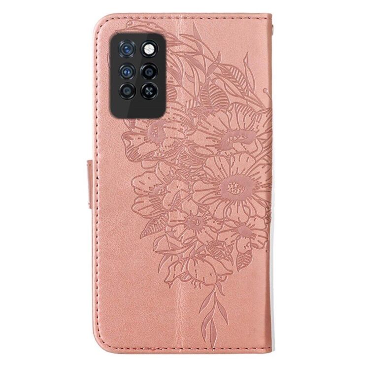 Чехол-книжка с рисунком UniCase Butterfly Pattern для Infinix Note 10 Pro (X695C) - Rose Gold: фото 3 из 10