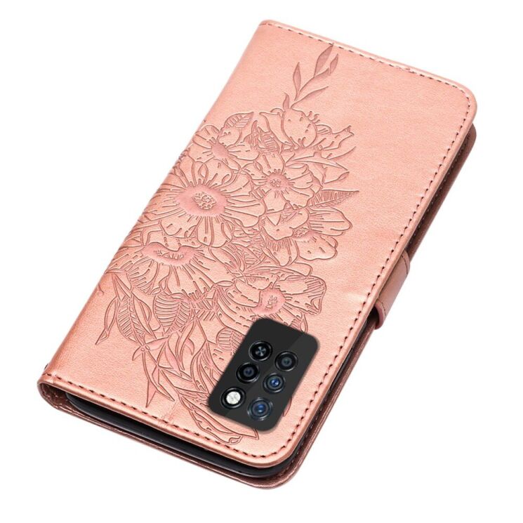 Чехол-книжка с рисунком UniCase Butterfly Pattern для Infinix Note 10 Pro (X695C) - Rose Gold: фото 7 из 10