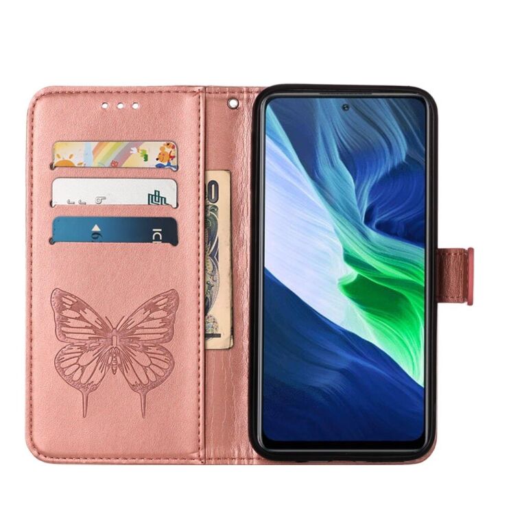 Чехол-книжка с рисунком UniCase Butterfly Pattern для Infinix Note 10 Pro (X695C) - Rose Gold: фото 6 из 10