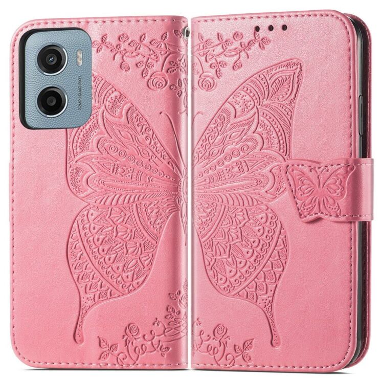 Чехол UniCase Butterfly Pattern для Motorola Moto G05 - Pink: фото 2 из 12