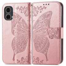 Чехол UniCase Butterfly Pattern для Motorola Moto G85 - Rose Gold: фото 1 из 6