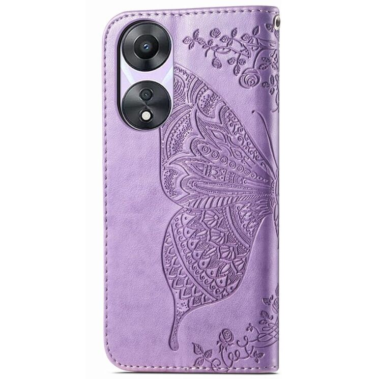Чехол UniCase Butterfly Pattern для OPPO A78 - Light Purple: фото 4 из 5