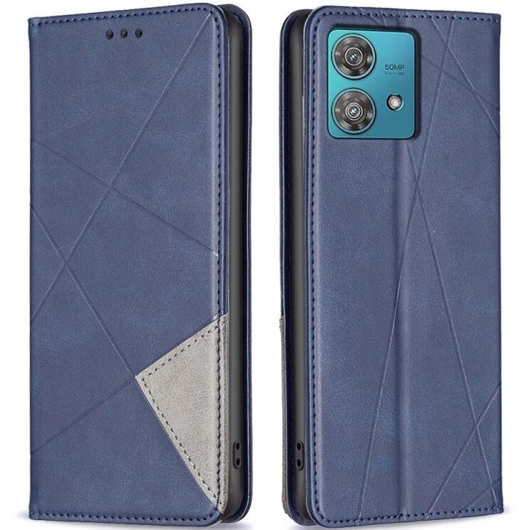 Чехол UniCase Geometric Pattern для Motorola Edge 40 Neo - Blue: фото 1 из 6