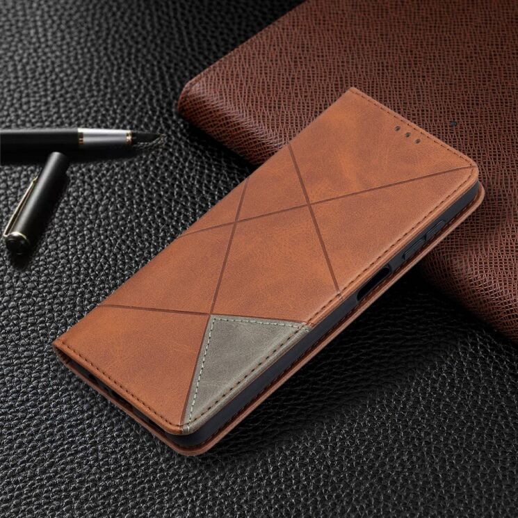 Чехол UniCase Geometric Pattern для Samsung Galaxy A12 (A125) / A12 Nacho (A127) / M12 (M127) - Coffee: фото 5 из 11