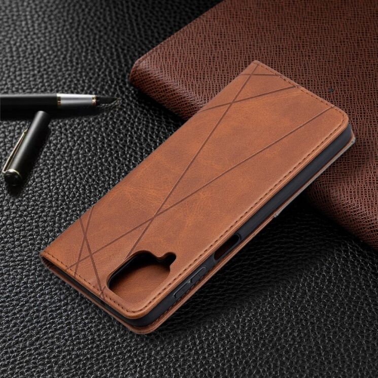 Чехол UniCase Geometric Pattern для Samsung Galaxy A12 (A125) / A12 Nacho (A127) / M12 (M127) - Coffee: фото 6 из 11