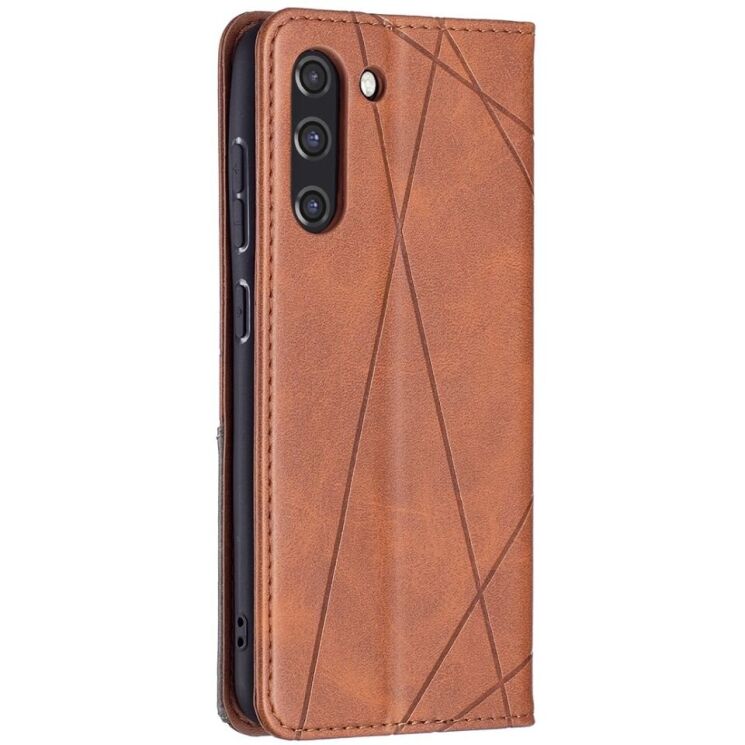 Чехол UniCase Geometric Pattern для Samsung Galaxy S21 FE (G990) - Coffee: фото 4 из 11