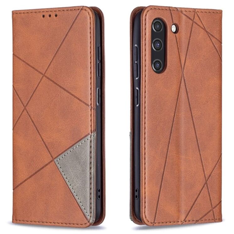 Чехол UniCase Geometric Pattern для Samsung Galaxy S21 FE (G990) - Coffee: фото 2 из 11