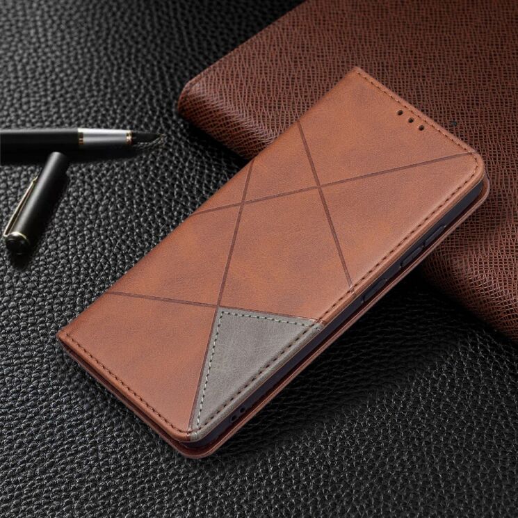 Чехол UniCase Geometric Pattern для Samsung Galaxy S21 FE (G990) - Coffee: фото 5 из 11
