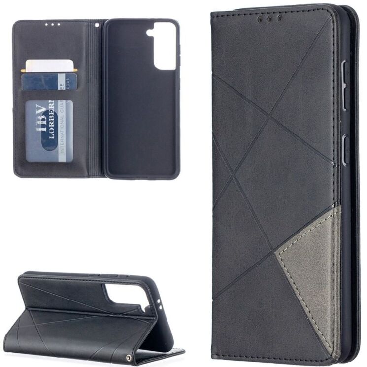 Чехол UniCase Geometric Pattern для Samsung Galaxy S21 (G991) - Black: фото 1 из 9