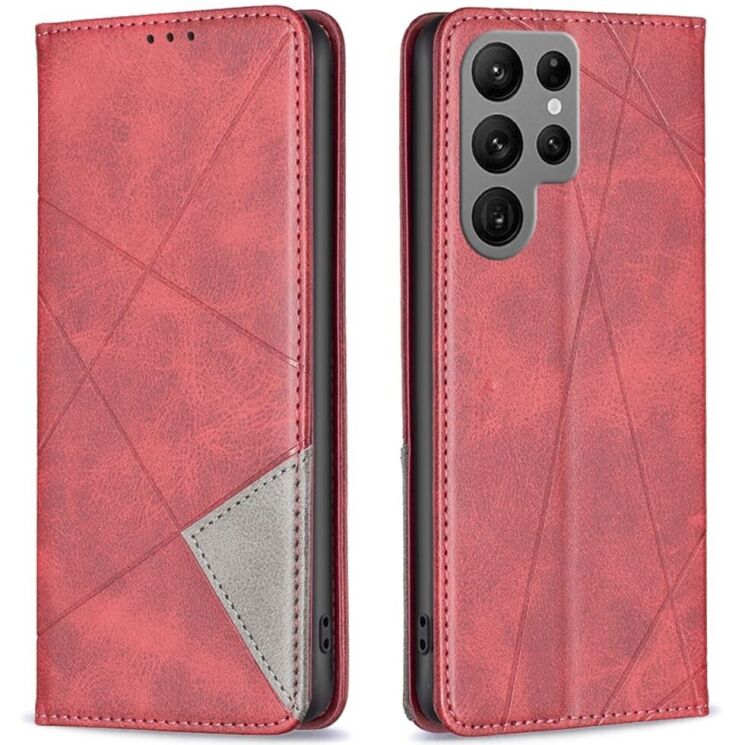 Чехол UniCase Geometric Pattern для Samsung Galaxy S25 Ultra (S938) - Red: фото 1 из 6