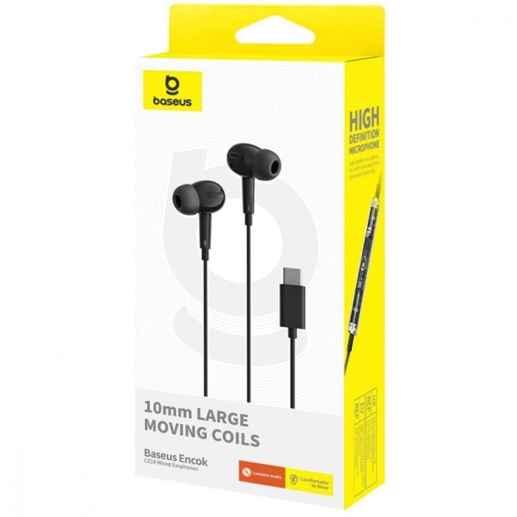 Гарнитура Baseus Encok CZ18 Type-C (A00170100113-Z1) - Black: фото 7 из 12