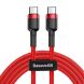 Кабель Baseus Cafule Type-C to Type-C (3A, 1m) CATKLF-G09 - Red (895336R). Фото 1 з 20
