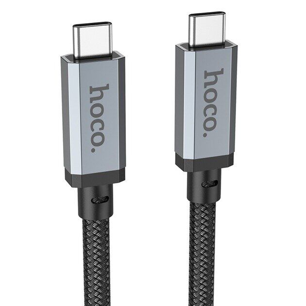 Кабель Hoco US05 Type-C to Type-C (100W, 1m) - Black: фото 1 з 8