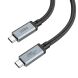 Кабель Hoco US05 Type-C to Type-C (100W, 1m) - Black (896254B). Фото 2 з 8