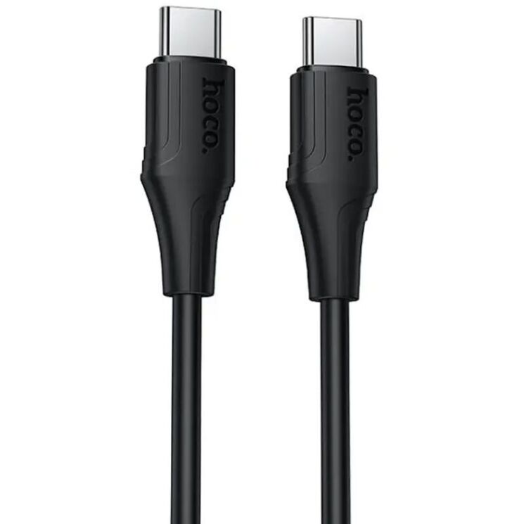 Кабель Hoco X124 Type-C to Type-C (60W, 3A, 1m) - Black: фото 1 з 6