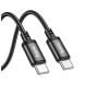 Кабель Hoco X91 Radiance Type-C to Type-C (60W, 3m) - Black (896145B). Фото 3 из 8