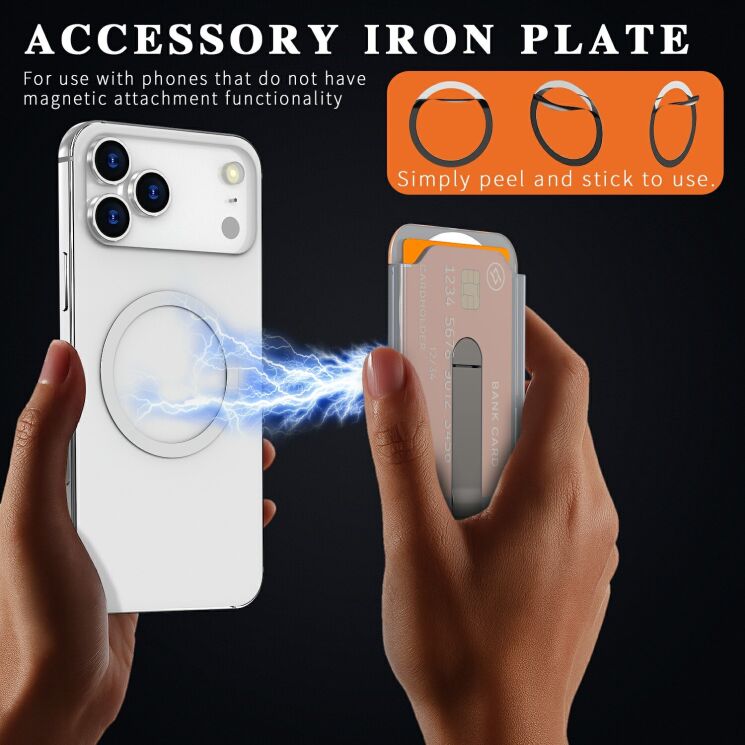 Кардхолдер Reframe Magnetic Card Holder - Translucent: фото 6 з 7