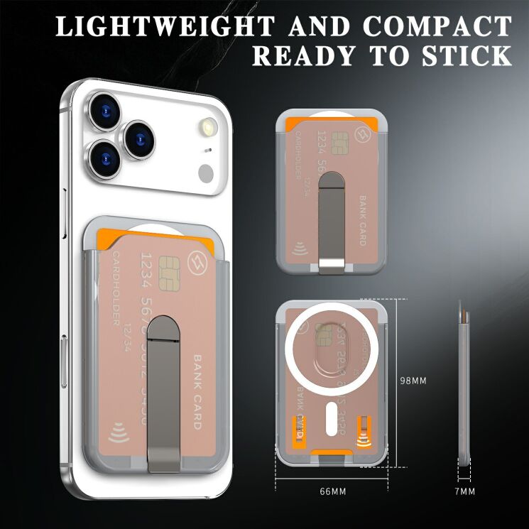 Кардхолдер Reframe Magnetic Card Holder - Translucent: фото 7 з 7