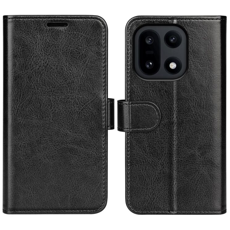 Классический чехол-книжка Deexe Wallet Style для OnePlus 15 - Black: фото 1 из 8