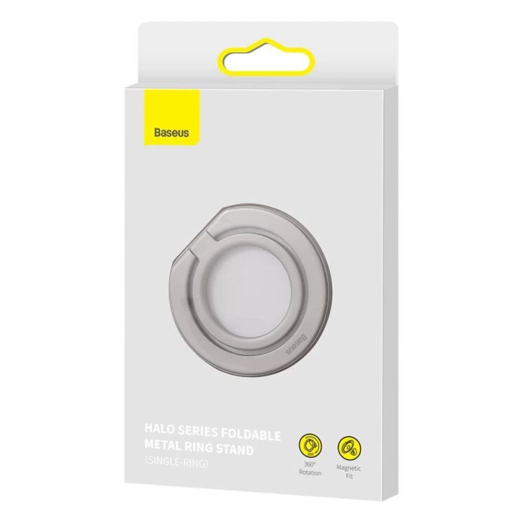 Кільце-тримач для смартфона Baseus Halo Series (SUCH000012) - Silver: фото 8 з 15