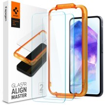 Комплект защитных стекол Spigen (SGP) GLAS.tR AlignMaster для Samsung Galaxy A55 (A556): фото 1 из 12