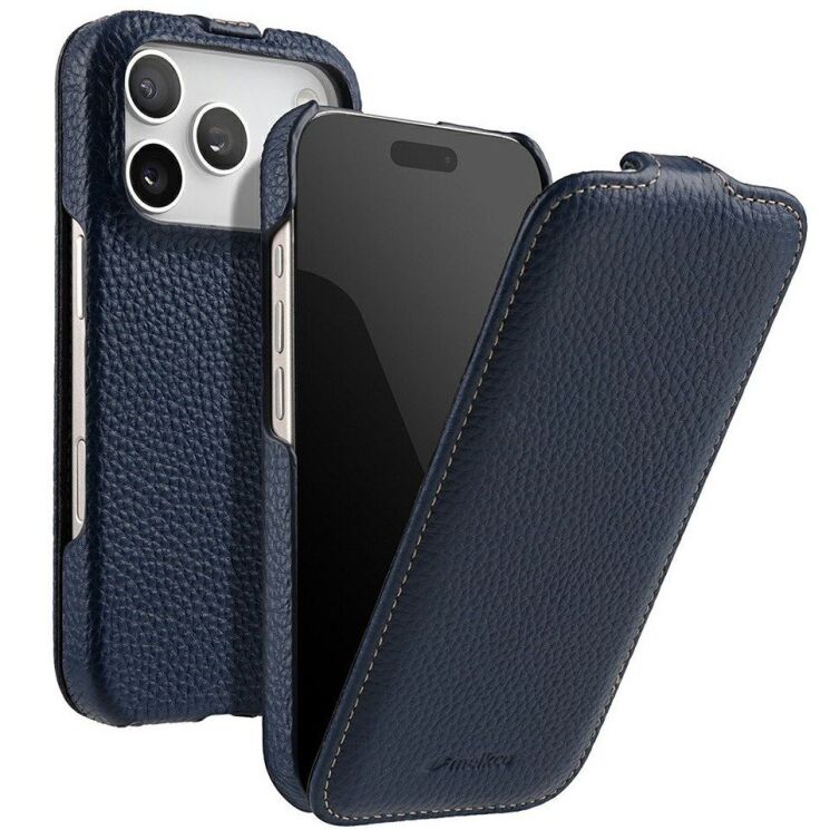 Шкіряний чохол MELKCO Jacka Type для iPhone 18 Pro - Blue (423659L) Шкіряний чохол MELKCO Jacka Type для iPhone 18 Pro - Blue: фото 1 з 5