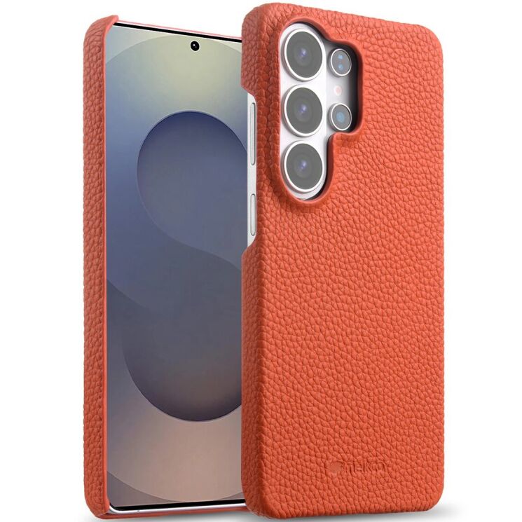 Кожаный чехол MELKCO Leather Case для Samsung Galaxy S26 Ultra (S948) - Orange: фото 1 из 5